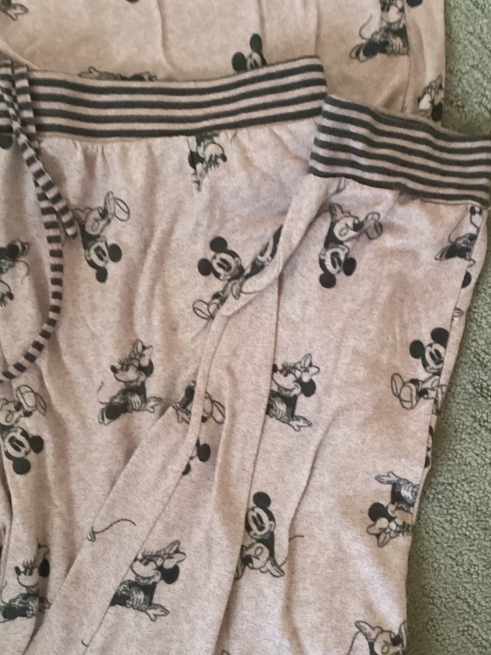 Disney Light Pink Mickey Mouse Lounge set with Black Print - Picture 4 of 4